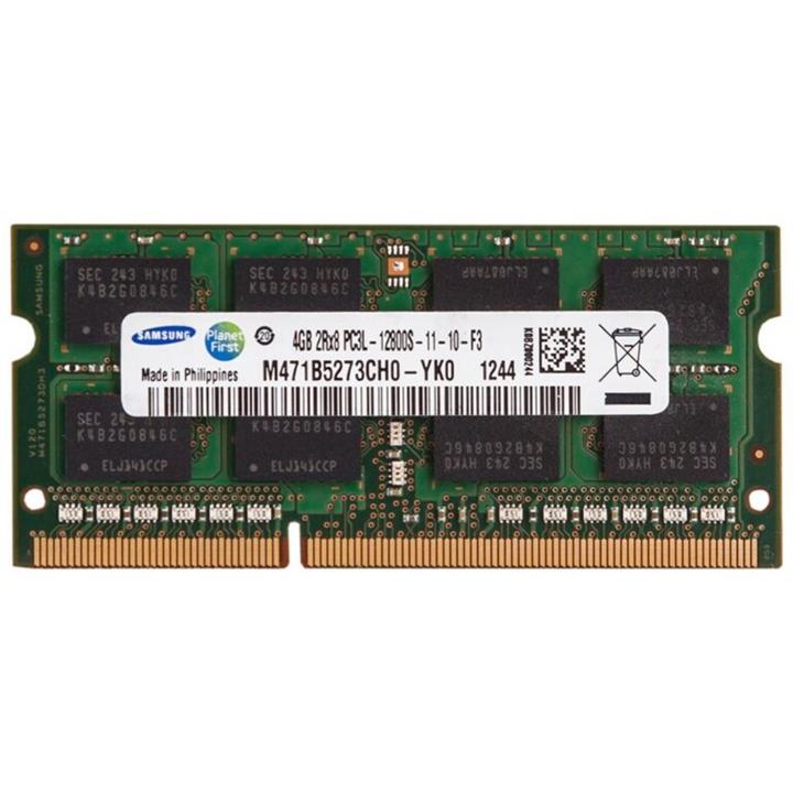 رم لپ تاپ سامسونگ مدل DDR3L 12800S MHz ظرفیت 4 گیگابایت Samsung DDR3L 12800s MHz RAM - 4GB